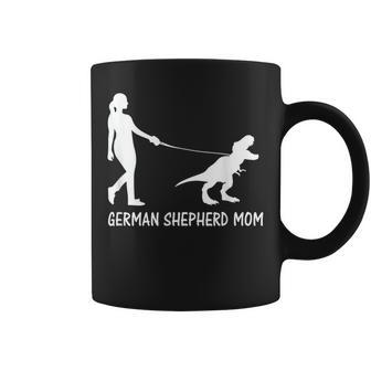 German Shepherd Mom Dinosaur Gsd Owners Trex Mother Coffee Mug - Monsterry