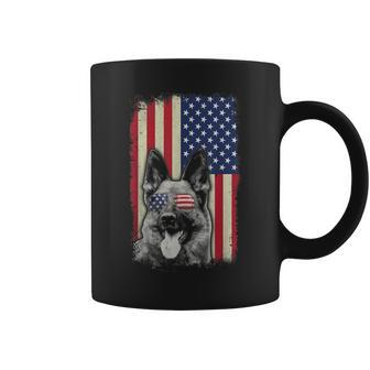 German Shepherd Usa Flag Sunglasses 4Th Of July Dog Lovers Coffee Mug - Monsterry AU
