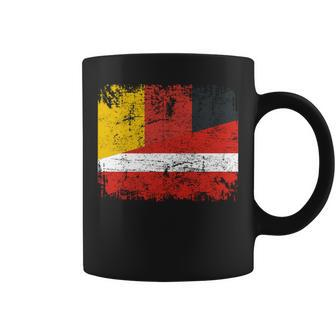 Germany Latvia Flags Half Latvian German Roots Vintage Coffee Mug - Monsterry UK