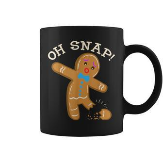 Gingerbread Oh Snap Cute Christmas Coffee Mug - Monsterry AU
