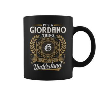 Giordano Family Last Name Giordano Surname Personalized Coffee Mug - Seseable
