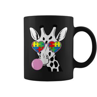 Giraffe Puzzle Piece Autism Awareness Autistic Warrior Coffee Mug - Monsterry DE