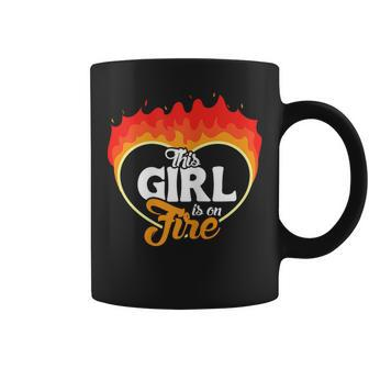 This Girl Is On Fire Heart Emancipation Power Coffee Mug - Monsterry