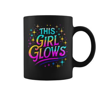 This Girl Glows 80S And 90S Party Coffee Mug - Seseable