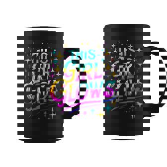 This Girl Glows 80S And 90S Party Coffee Mug - Seseable