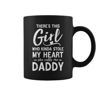 Girl Who Kinda Stole My Heart She Calls Me Daddy Fathers Day Coffee Mug - Monsterry UK