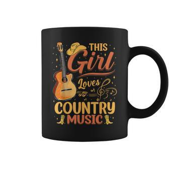 This Girl Loves Country Music Vintage Lover Western Coffee Mug - Thegiftio UK