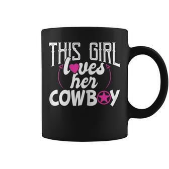 This Girl Loves Her Cowboy Cute Texas Dallas Coffee Mug | Crazezy DE