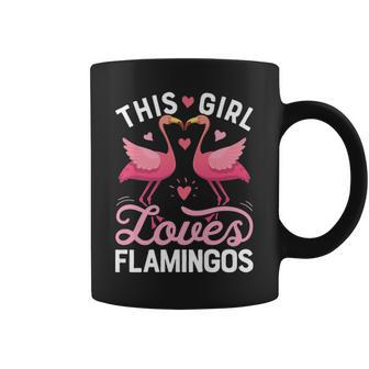This Girl Loves Flamingos Pink Flamingo Lovers Coffee Mug | Mazezy