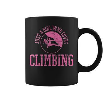Girl Rock Climbing Bouldering Climber Coffee Mug | Mazezy