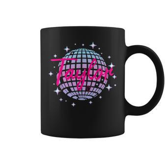 Girl Taylor First Name Personalized Birthday Disco Ball Coffee Mug | Mazezy
