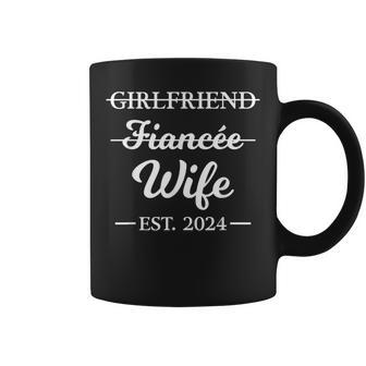 Girlfriend Fiancee Wife Married 2024 Engagement Couple Coffee Mug - Monsterry DE