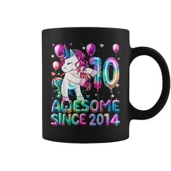 Girls Double Digits 10 Year Old 10Th Birthday Girl Unicorn Coffee Mug - Monsterry AU