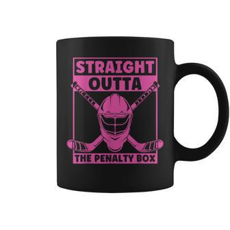 Girls Ice Hockey Youth Straight Outta The Penalty Box Coffee Mug - Monsterry
