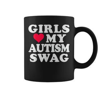 Girls Love My Autism Swag Autistic Boy Awareness Idea Coffee Mug - Monsterry