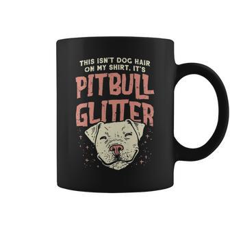 Girls Pitbull Glitter Hair Dog Lover Mom Coffee Mug | Mazezy