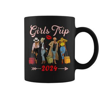 Girls Trip 2024 For Black Melanin Queen On Vacation Women Coffee Mug - Thegiftio UK
