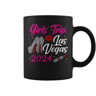 Girls Trip 2024 Las Vegas High Heel Birthday Squad Bachelor Coffee Mug - Seseable