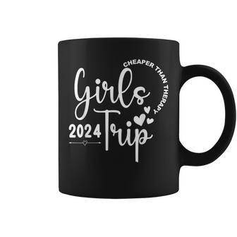 Girls Trip Cheapers Than Therapy 2024 Besties Trip Vacation Coffee Mug | Mazezy UK