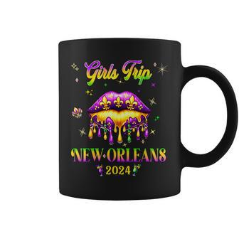 Girls's Trip New Orleans 2024 Mardi Gras Mask Friends Coffee Mug - Thegiftio