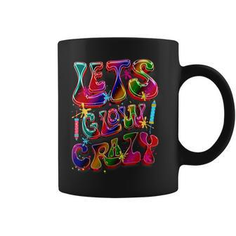 Lets A Glow Crazy Retro Colorful Quote Group Team Tie Dye Coffee Mug | Mazezy