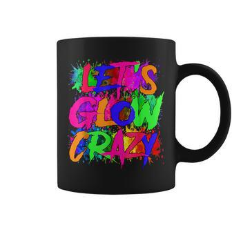 Lets A Glow Crazy Retro Colorful Tie Dye Coffee Mug | Mazezy