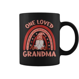 Gnome Rainbow One Loved Grandma Valentines Day Women Coffee Mug - Monsterry CA