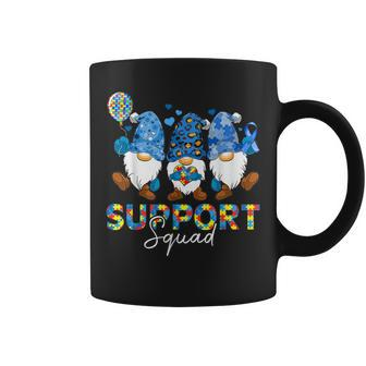 Gnomes Autism Awareness Support Squad Blue Ribbon Coffee Mug - Monsterry