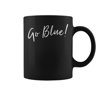 Go Blue Team Spirit Game Competition Color War Coffee Mug - Monsterry AU