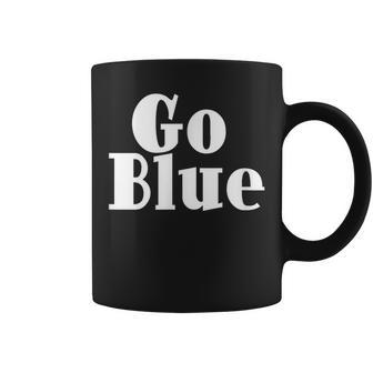 Go Blue Team Spirit Gear Color War Royal Blue Wins The Game Coffee Mug - Monsterry DE