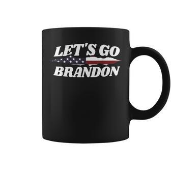 Lets Go Brandon Us Flag Men Women Vintage Coffee Mug | Crazezy AU