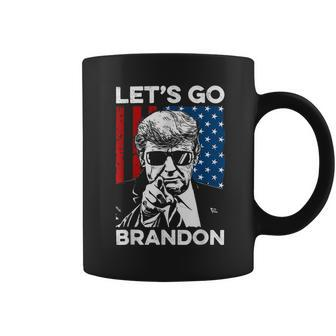 Lets Go Brandon Trump And America Flag Coffee Mug | Crazezy DE