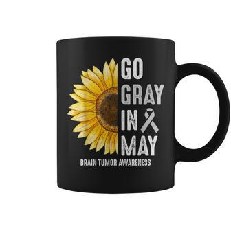 Go Gray In May Support Rainbow Brain Cancer Tumor Awareness Coffee Mug - Seseable