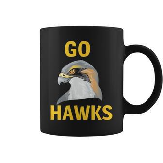 Go Hawks Football Baseball Basketball Cheer School Spirit Coffee Mug - Monsterry