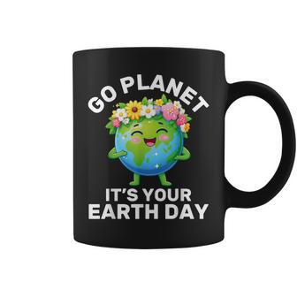 Go Planet It's Your Earth Day Cute Earth Earth Day Coffee Mug | Mazezy AU