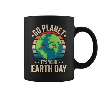 Go Planet Its Your Earth Day Retro Vintage For Men Coffee Mug - Monsterry
