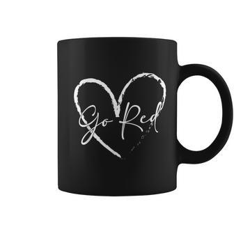 Go Red For American Heart Disease Month Awareness Coffee Mug - Seseable