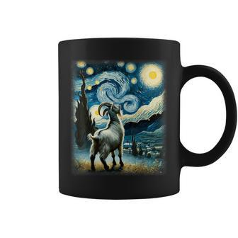Goat Star Gazer Artistic Van Gogh Style Starry Night Goat Coffee Mug - Monsterry