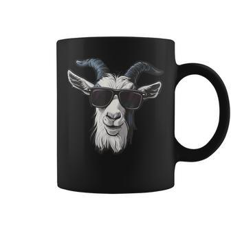 Goat Sunglasses Graphic Coffee Mug - Monsterry AU