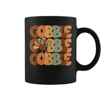 Gobble Turkey Day Happy Thanksgiving Coffee Mug - Seseable