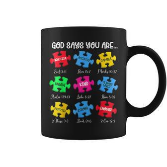 God Say You Are Autism Christian Jesus Bible Verse Religious Coffee Mug | Mazezy