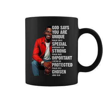 God Says You Are Afro American Dope Black Dad Father's Day Coffee Mug - Thegiftio UK