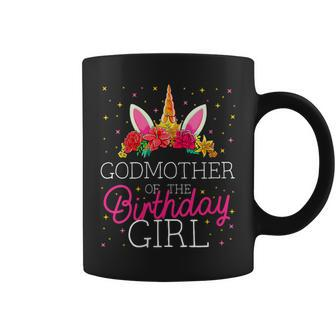 Godmother Of The Birthday Girl Unicorn Godparents Matching Coffee Mug - Monsterry AU