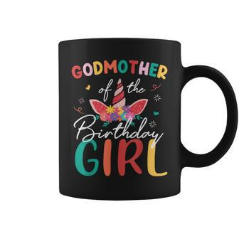 Godmother Of The Birthday Girls Mother Unicorn Birthday Coffee Mug - Monsterry