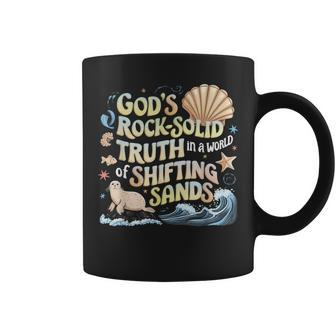 God's Rock Solid Breaker 2024 Christian Beach Coffee Mug | Mazezy UK