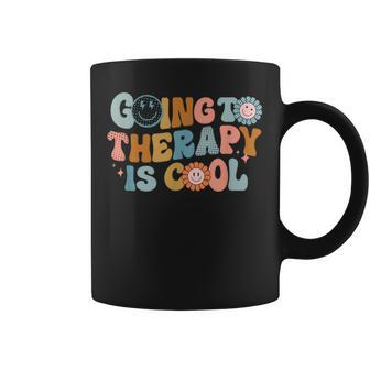 Going To The Therapy Is Cool Retro Feminist Coffee Mug - Seseable