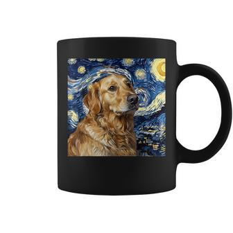 Golden Retriever Dog Van Gogh Style Starry Night Coffee Mug - Thegiftio UK