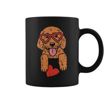 Goldendoodle Heart Pocket Cute Valentines Day Dog Lover Coffee Mug - Monsterry
