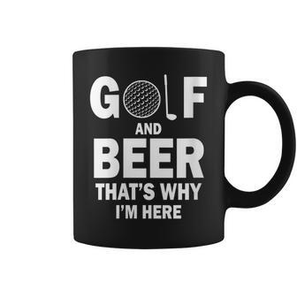 Golf And Beer Joke Golfing Drinking Golfer Coffee Mug - Monsterry