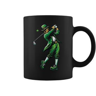 Golf St Patrick's Day Irish Leprechaun Golfer Golfing Coffee Mug | Mazezy AU